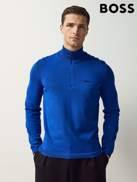 BOSS Blue Logo Cotton Blend Jumper (AV7819) | R$ 1,570