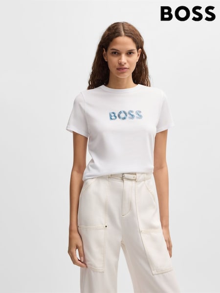 BOSS Seasonal Logo Cotton-Jersey T-Shirt (AV7820) | 69 €