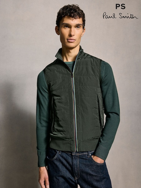 PS Paul Smith Green Quilted Gillet (AV7834) | €358