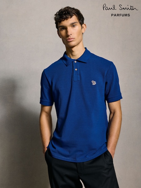 أزرق زاهي - PS Paul Smith Logo Pique Polo Shirt (AV7848) | ‏198 د.إ.‏