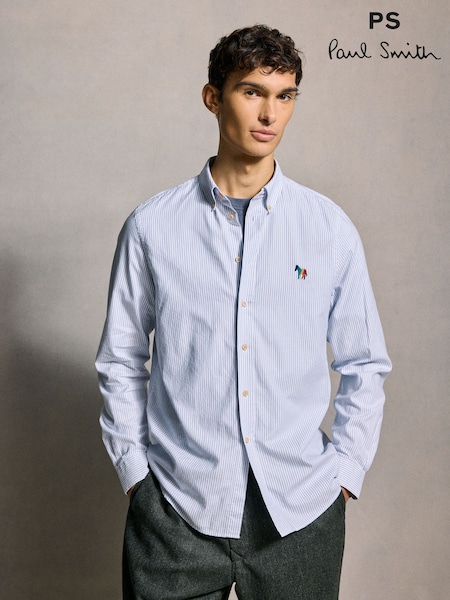 PS Paul Smith Grey 100% Cotton Oxford Shirt (AV7868) | €96