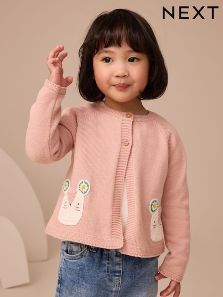 Pink Mouse Print Cardigan (3mths-7yrs) (AV7959) | AED81 - AED102