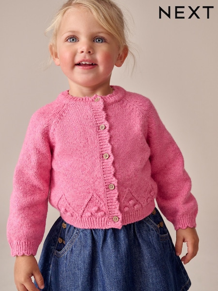 Pink Button-Up Cardigan (3mths-7yrs) (AV7968) | 84 QAR - 104 QAR