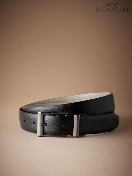 Black Ecru Signature Reversible Belt (AV8018) | €31