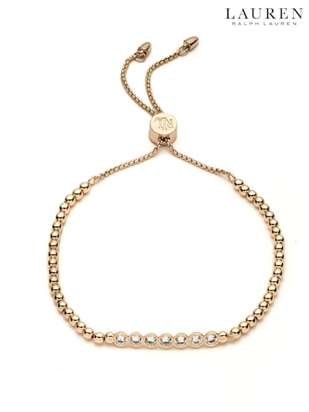 Lauren Ralph Lauren Gold Tone Cubic Zirconia Slider Bracelet (AV8082) | €99