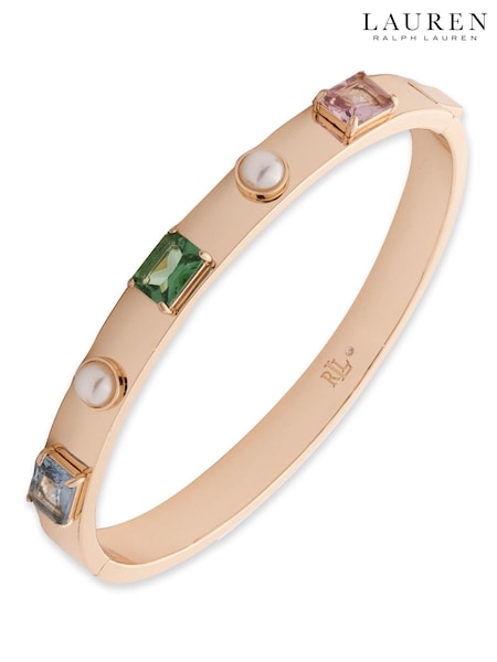 Lauren Ralph Lauren Gold Tone Pearl Stone Bangle (AV8083) | €122