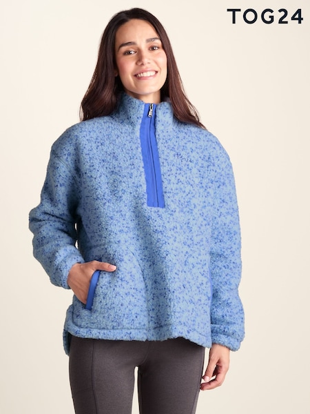 Blue - Tog 24 Flossie Sherpa Zip Neck Fleece