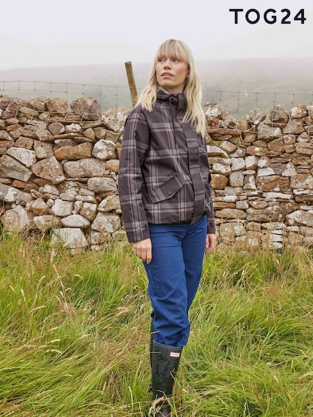 Brown - Tog 24 Ortega Checked Waterproof Coat