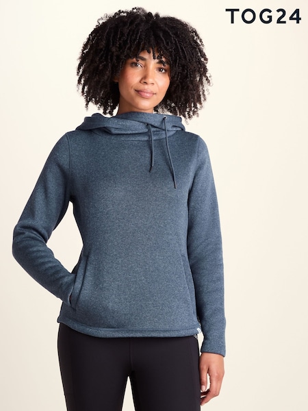 Azul - Sudadera con capucha Acer oversize de forro polar supersuave con efecto punto de Tog 24
