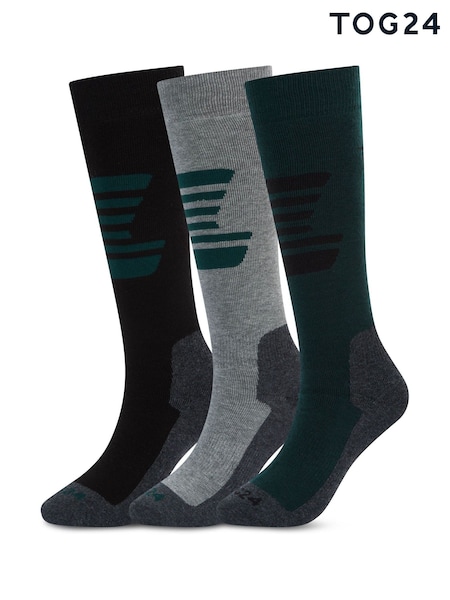 Grey - Regular Tog 24 Glenshee Technical Ski Socks 3 Pack