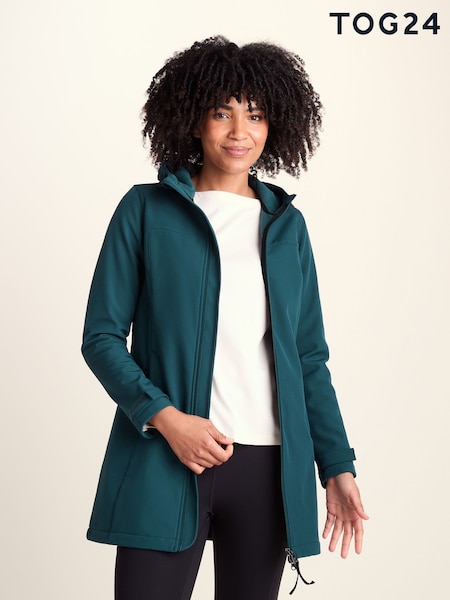 Verde azulado - Chaqueta de softshell con capucha impermeable Keld de Tog 24