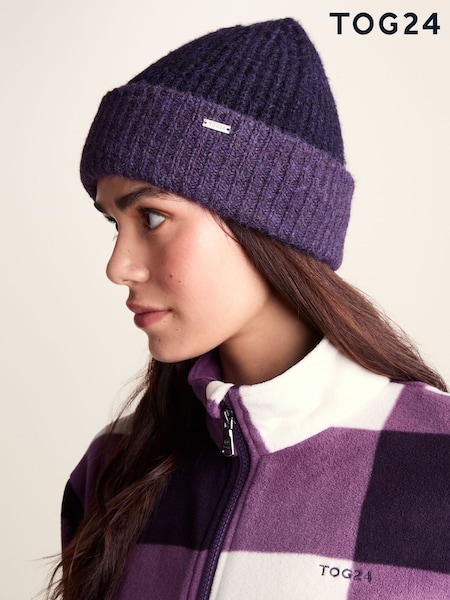 Purple - Tog 24 Becky Brushed Chunky Knit Beanie