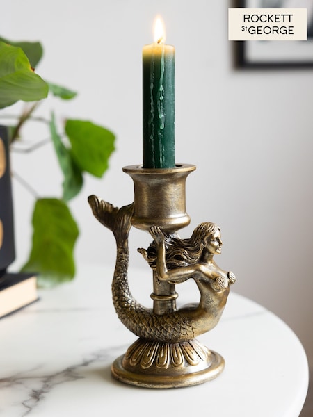 Rockett St George Gold Mermaid Taper Candle Holder (AV8250) | €22
