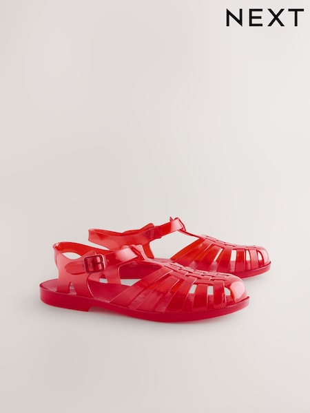 Red Self Jelly Fisherman Sandals (AV8281) | €21