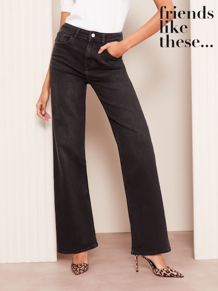 Musta - Friends Like These Relaxed Wide Leg Jeans (AV8381) | €57