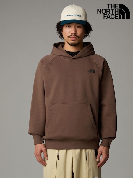 The North Face Brown 100% Cotton Raglan Redbox Hoodie With Back Graphic (AV8383) | AED204