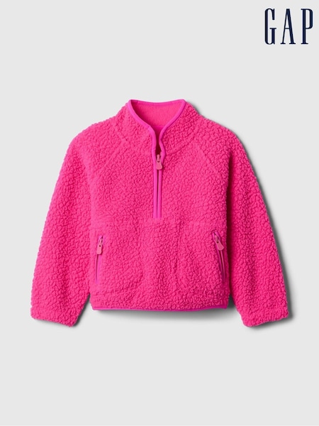 Roze - Gap Sherpa Half-Zip Pullover Fleece (6mths-5yrs) (AV8426) | € 34