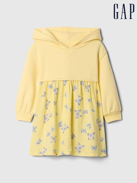 Gap Yellow 2-in-1 Vintage Soft Hoodie Dress (6mths-5yrs) (AV8438) | €36