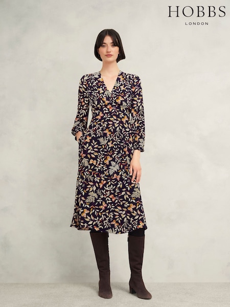 Hobbs Blue Petite Zainah Dress (AV8450) | €216
