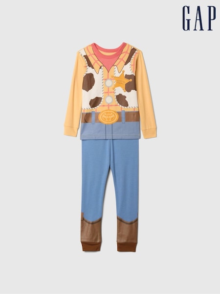Gap Yellow Woody Disney Toy Story Cotton Long Sleeve Pyjamas (12mths-5yrs) (AV8472) | €35