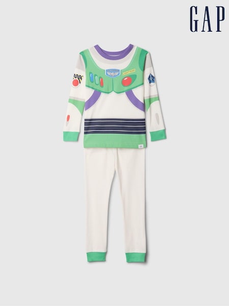 Valkoinen Buzz Lightyear - Gap Disney Toy Story Cotton Long Sleeve Pyjamas (12mths-5yrs) (AV8476) | €35
