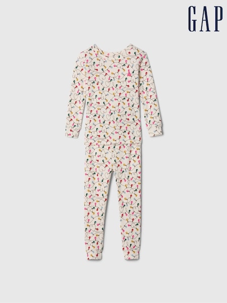 Gap Cream Christmas Print Pyjamas (6mths-5yrs) (AV8477) | €10.50