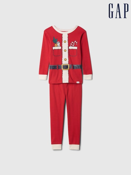 Gap Red Santa Christmas Print Pyjamas (6mths-5yrs) (AV8481) | €10.50
