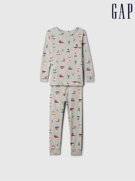 Gap Grey Driving Home For Christmas Print Pyjamas (6mths-5yrs) (AV8488) | €11.50