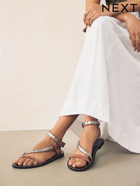 وردي سويد - Shield Studded Wrap Sandals (AV8631) | ‏247 د.إ.‏
