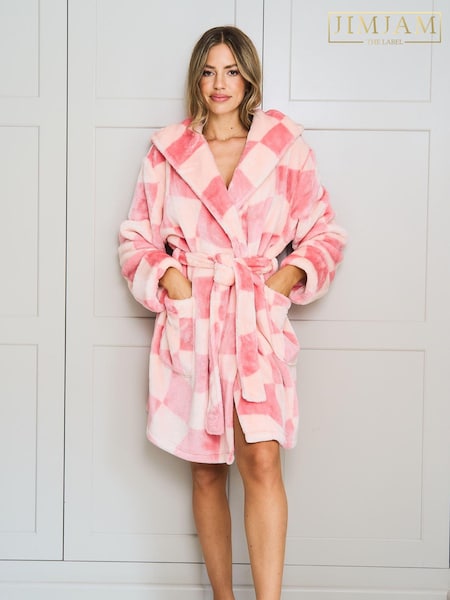 Jim Jam the Label Pink Check Dressing Gown (AV8679) | € 27
