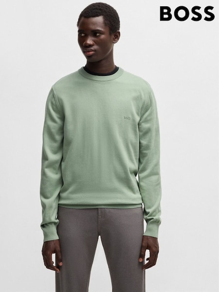 BOSS Green Pacas Embroidered Logo 100% Cotton Jumper (AV8717) | ₪759