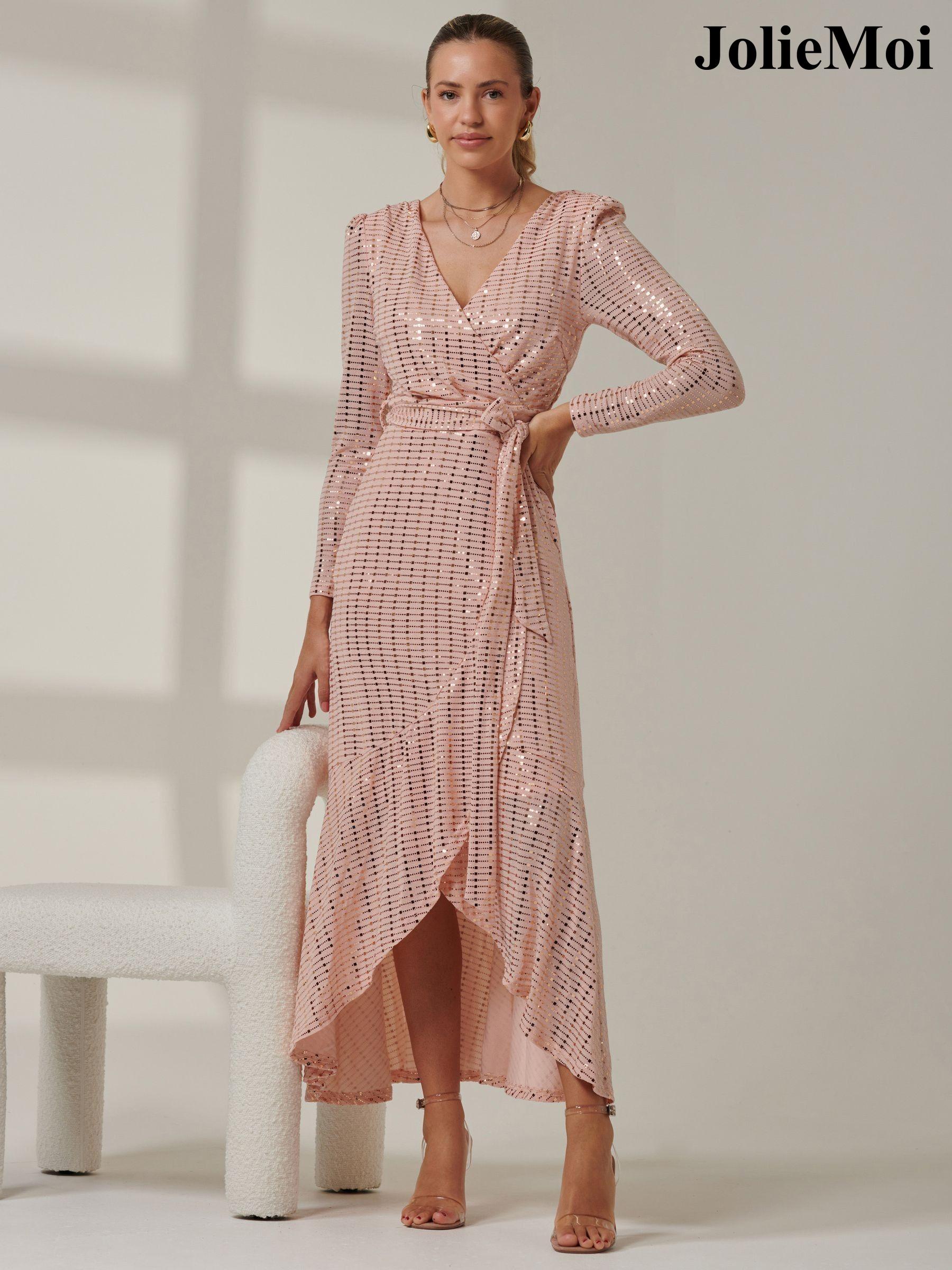 Jolie Moi Wrap Embellished Maxi Occasionwear Dresses Next Luxembourg