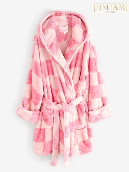 Jim Jam the Label Pink Check Dressing Gown (AV8808) | €27