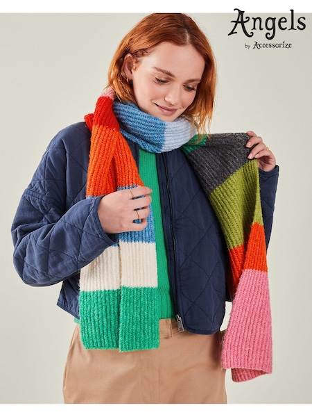 Accessorize Bright Winter Stripe Knit Scarf (AV8826) | 156 LEI
