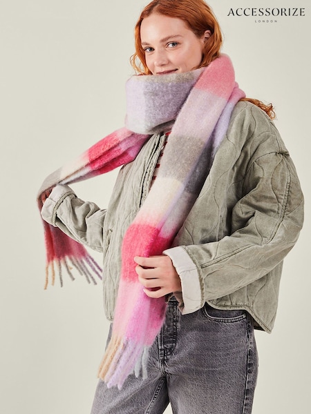 Accessorize Supersoft Pastel Stripe Blanket Scarf (AV8837) | kr385
