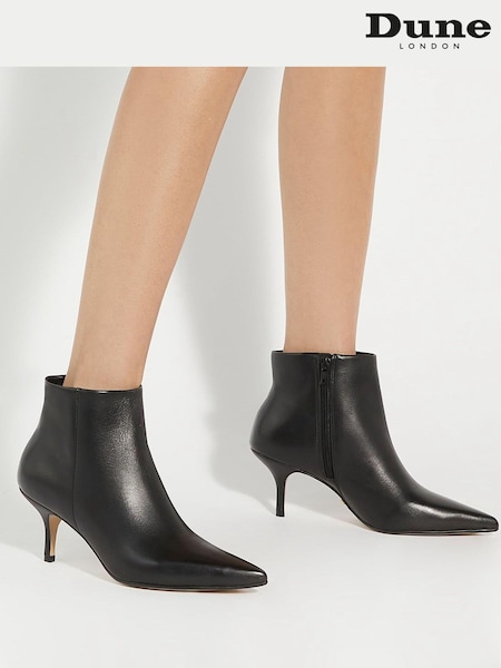 Dune London Black Orlana Kitten Point Ankle Boots (AV8843) | € 109