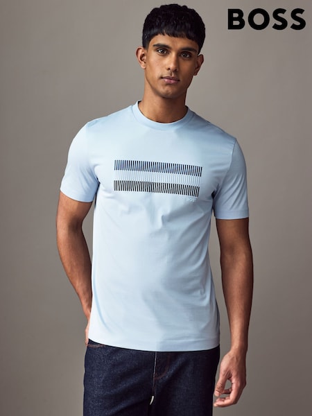 BOSS Blue Mercerised 100% Cotton T-Shirt (AV8855) | €136