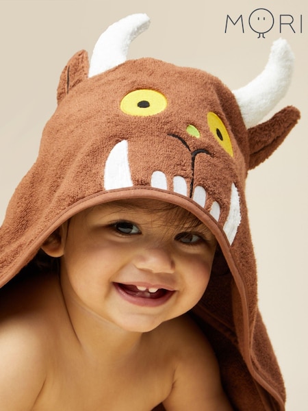MORI Brown Gruffalo Organic Cotton Super Soft Kids Hooded Towel (AV8891) | $88