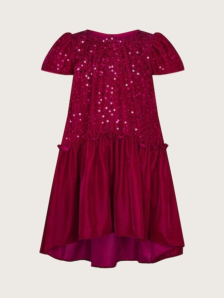 Monsoon Pink Vallie Velvet Sequin Swing Dress (AV8927) | € 75 - € 81