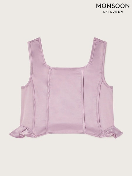 Monsoon Purple Serene Sleeveless Satin Top (AV8936) | €14 - €16