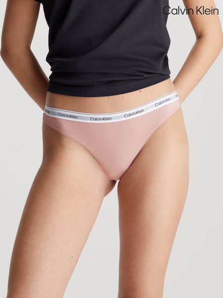 Calvin Klein Pink Modern Logo Thongs (AV9113) | AED41