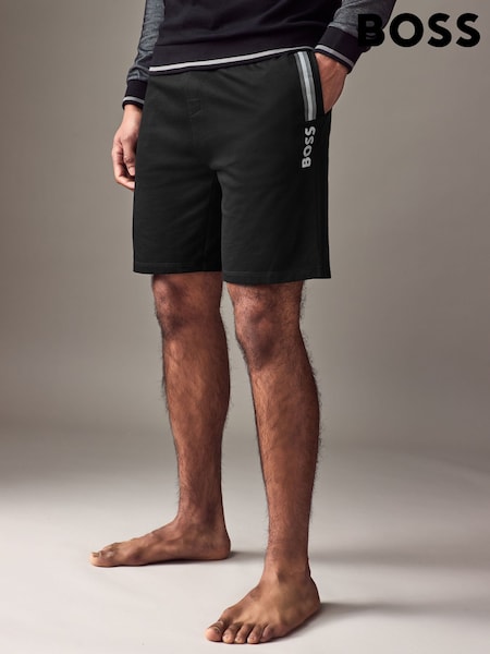 BOSS Black Logo Print 100% Cotton Terry Shorts (AV9145) | AZN 173