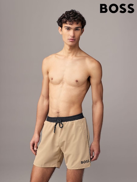 BOSS Natural Starfish Quick Dry Swim Shorts (AV9158) | kr700