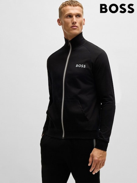 BOSS Black Terry Zip Up 100% Cotton Jacket (AV9160) | AED259