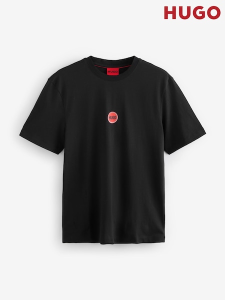 HUGO Black Hugo Racing Logo Cotton Jersey T-Shirt (AV9170) | R$ 680