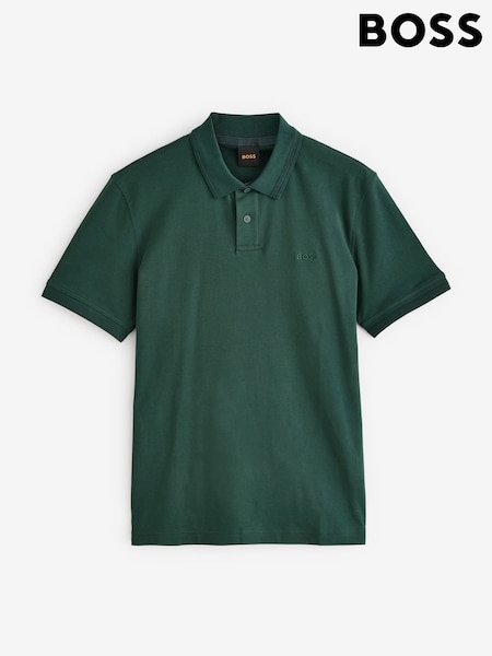 أخضر - BOSS Interlock Logo Jersey Polo Shirt (AV9173) | ‏259 د.إ.‏