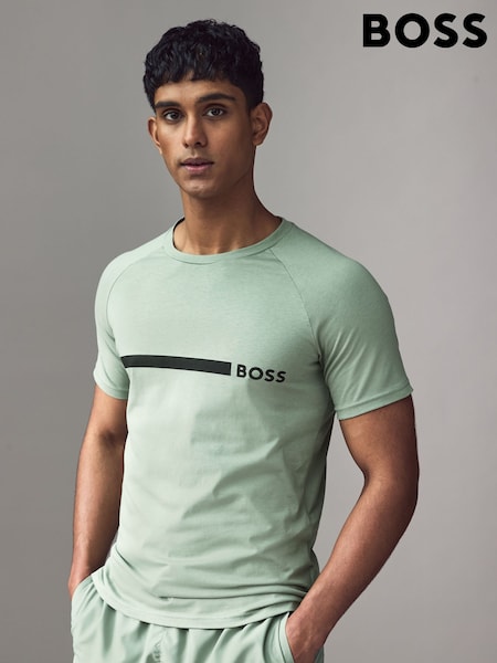 zelena - BOSS Slim Fit Logo Print 100% Cotton T-Shirt (AV9186) | € 44