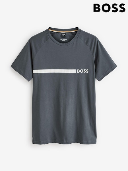 Gris - BOSS Slim Fit Logo Print 100% Cotton T-Shirt (AV9195) | 69 €