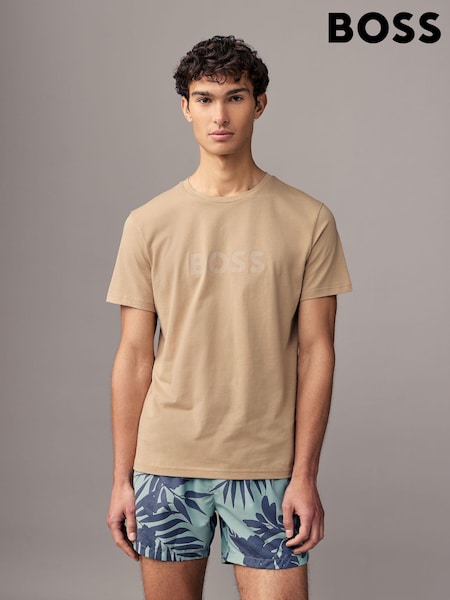 Luonnollinen - BOSS Normaali istuvuus Jersey 100% Cotton T-paita (AV9218) | €53
