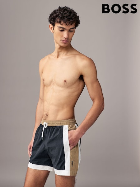 BOSS Black Colour Block Swim Shorts (AV9219) | kr1 128